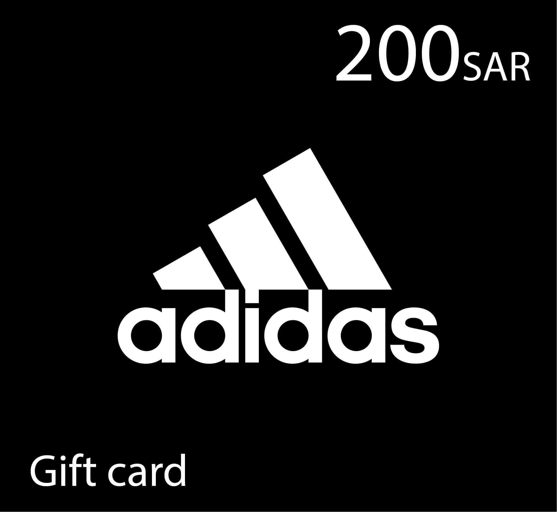 بطاقة هدايا أديداس Adidas  - قسيمة شراء اديداس - 200 ريال